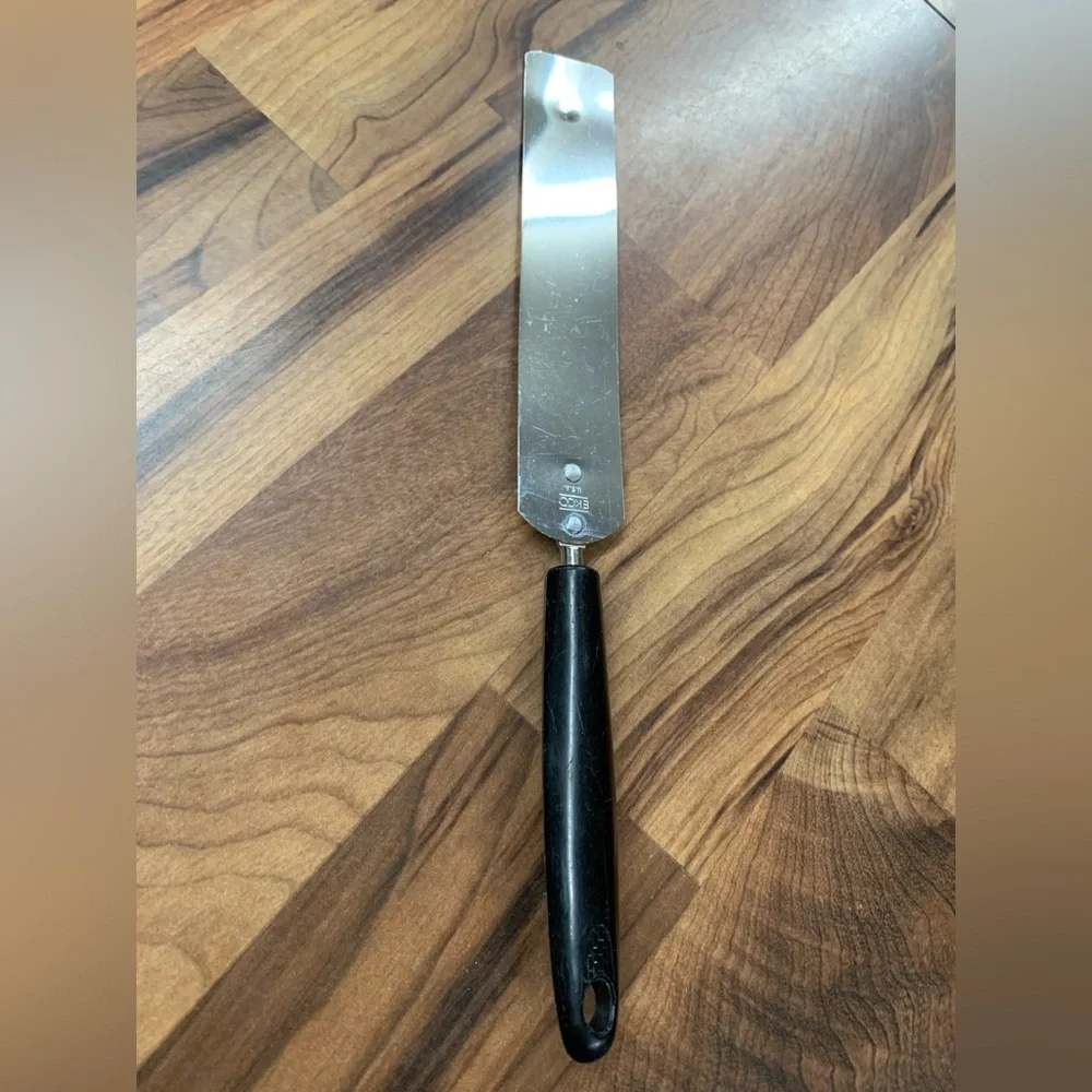 EKCO Forge Flat Cake Frosting Spreader Vintage USA Black Handle Spatula